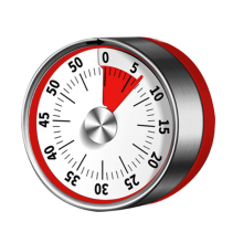 Visuell timer, 60-minuters visuell timer med stor display för barn, inga batterier behövs kökstimer