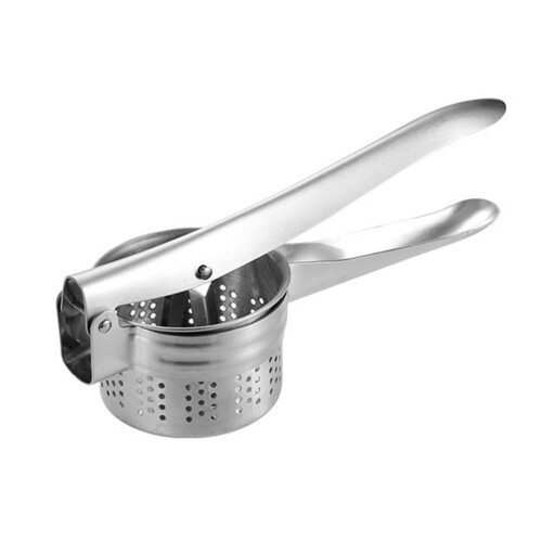 Simple Fruit Juicer Orange Squeezer Hand Press Cold Stainless Silver