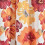 Leah Light Filtering Curtains Pair 52x63 Red Orange Floral 5