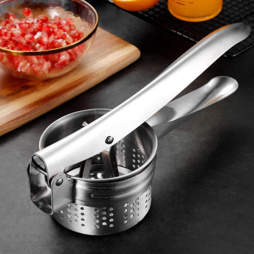 Simple Fruit Juicer Orange Squeezer Hand Press Cold Stainless Silver 2
