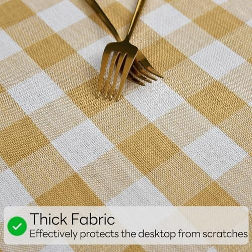 Sage Green Gingham Tablecloth 52x70 in Cotton Blend 2