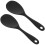 Κουτάλι Σπάτουλας Ρυζιού Σιλικόνης 22.5x7x1.5cm Μαύρο 2 τεμάχια 5