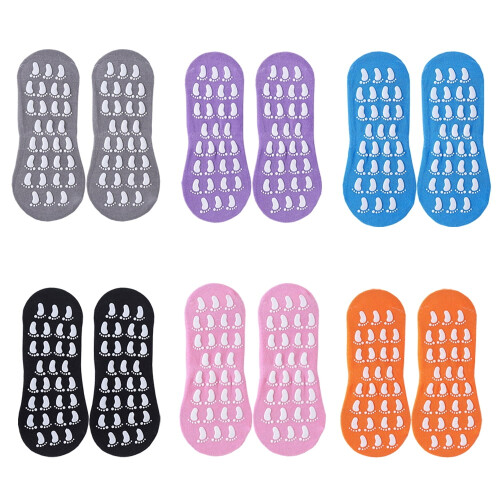 EASTIN6Pairs Αντιολισθητικές Κάλτσες για Γυναικείες Παντόφλες με Λαβές για Γιόγκα,