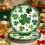 Service de vaisselle jetable verte pour la Saint-Patrick (16 pièces) 5