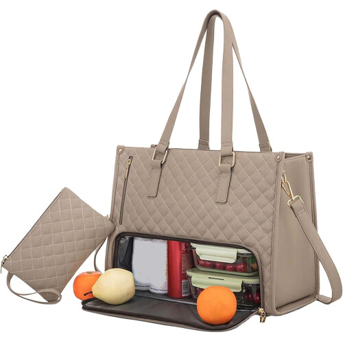 Bolsa Tote Packuum, Bolsa Tote 3 em 1 Packuum, Mochila Packuum Moderna para Almoço, 15,6 polegadas, para Mulheres, Trabalho e Viagens (B)