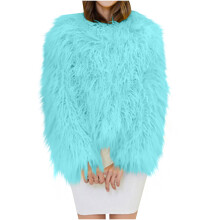 Veste d'hiver longue pour femme, couleur unie, isolée, à capuche et poches avant, chaude et décontractée, bleu clair, taille B XL