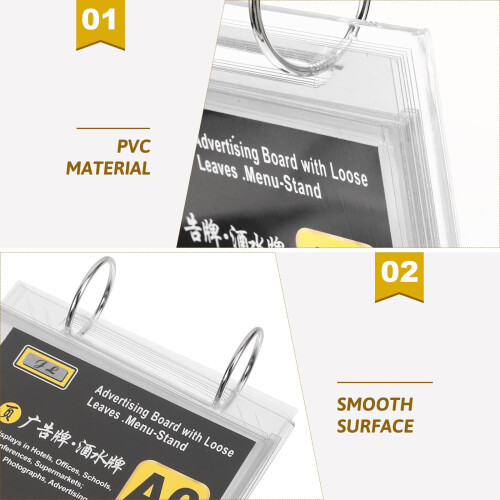 Transparent PVC tabletop menu holder1piece 2