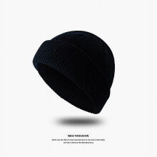 Einfarbige Strickmütze für Herren, Wintermütze, warme Beanie, Totenkopfmütze für große Köpfe, kaltes Wetter