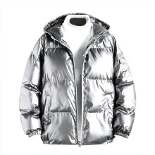 Doudoune brillante pour homme, manteau décontracté à capuche, doudoune réfléchissante, veste d'hiver à moins de 10 $