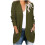 Cardigan-Pullover für Damen, Herbstpullover, Strick 2025, lässige, einfarbige, figurbetonte Langarm-Tops, 0live Drab 1