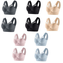 Push-up-BH, BHs für Damen ohne Bügel, 2er-Pack Spitzen-Bralettes, kabellos, dünn, seitlicher Halt, nahtlos, schwarz