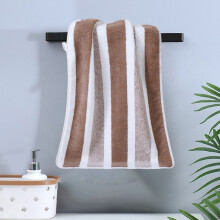 Serviette visage et cheveux en polaire corail – 75 x 35 cm – Marron