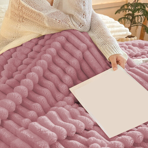 Εξαιρετικά μαλακή κουβέρτα από φανέλα fleece, μέγεθος king size78,7"x90,55", χωρίς 2