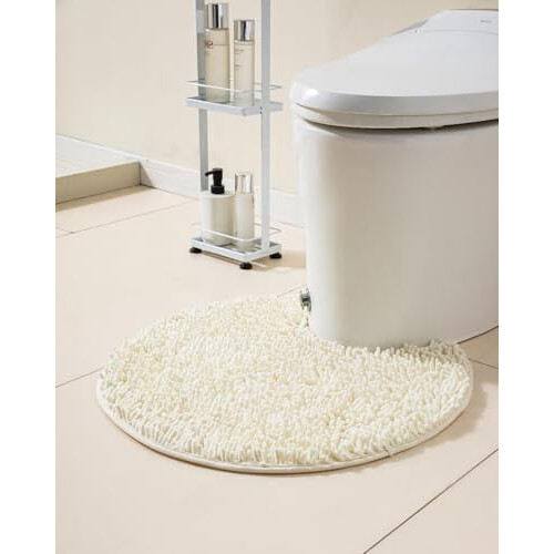 U-formet toiletmåtte Chenille 24 tommer