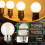 Λαμπτήρας LED JINYUN Dimmable 4W, Ισοδύναμος 40W, Βάση E26, G16.5, 2700K, 480LM, Γυαλιστερός, για 4