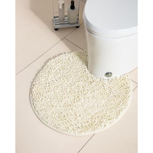 U-formet toiletmåtte Chenille 24 tommer 2