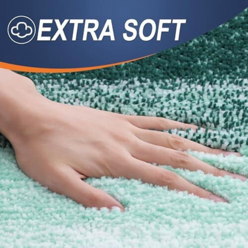 Bathroom Rug Microfiber 30x20 Inch Blackish Green 2