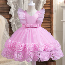 Vestido largo de tul sin mangas para niña pequeña, vestido de fiesta para niñas de 3 a 4 años.