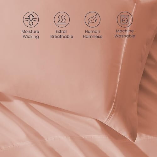 Σετ σεντόνια Nanotex Super Soft Cooling Queen (4 τεμάχια), χωρίς ζάρες, ανθεκτικά στο ξεθώριασμα, 2