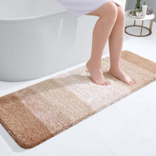 Tapis de bain en microfibre 119 x 43 cm, doux et absorbant avec papier toilette