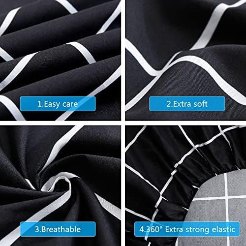Sengetøjssæt med ternet flag – mikrofiber i 3 dele 1