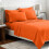 Microvezel lakenset met extra kussensloop, Twin XL oranje 2
