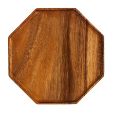 Plateau de service en bois brun clair 20 x 20 cm