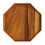 Plateau de service en bois brun clair 20 x 20 cm 1