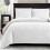 Ensemble de courtepointe pour lit double/queen – Couvre-lit léger blanc uni 1