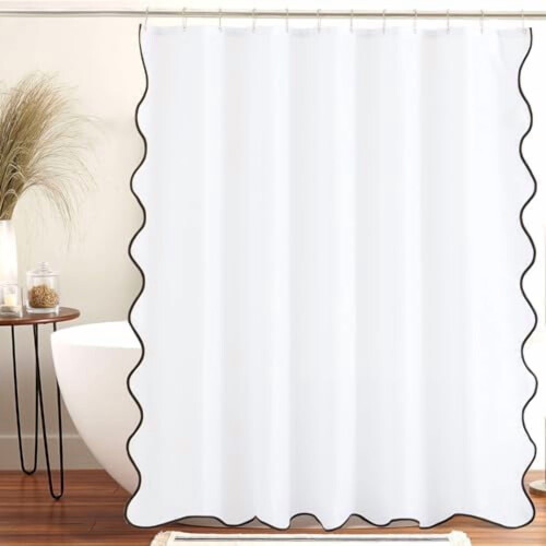 Lilla, kamslet bruseforhæng 72x72 tommer polyester