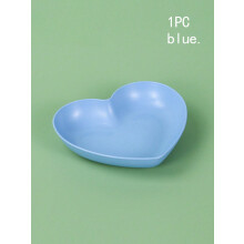 Assiettes à goûter en forme de cœur (lot de 5), en plastique PP pastel