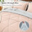 King Comforter Set Microfiber Reversible 7-Piece Dusty Pink 2