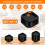 18er-Pack verstellbare Möbelfüße, 1"–3" (2,5–7,5 cm), Schwarz 2