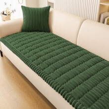 Mosható, csúszásmentes, bolyhos kanapéhuzat kutyáknak, 3 párnás kanapéhuzat (sötétzöld, 27,6"x70,9") – Állatbarát és vastag