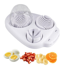 3 in 1 Egg Slicer with Stainless Steel Wires, Three Slice Modes Cutter for Eggs, Strawberries, Mushrooms