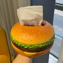Suport pentru cutie de șervețele tip hamburger – Husă distractivă și practică pentru casă, birou, petrecere, mașină – Compatibilă cu