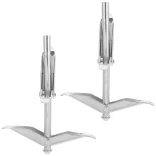 WORGEOUS 2 Pcs Greenhouse Ground Anchor 18.00X14.00X1.10CM Silver