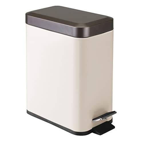Metal Step Trash Can 10L with Removable Liner