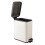 Small 1.3 Gal Rectangular Step Trash Can, Metal Lidded, Removable Liner & Handle – Vanilla/Bronze, Compatible with Small Spaces 6