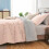 King Comforter Set Microfiber Reversible 7-Piece Dusty Pink 5