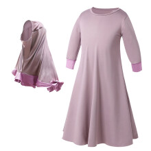 Toddler Baby Kid Girls Ramadan Abaya Dubai Robe Traditional Clothing Dress