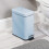 Metal Step Trash Can 10L Matte Light Blue 2