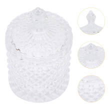 Tarro de cristal decorativo para dulces, ideal para adultos y uso doméstico. 1 unidad. 4,5 x 2,8 x 2,8 pulgadas.