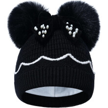 Căciulă de iarnă pentru copii mici, căciulă pentru fete cu pompon dublu, căptușeală caldă din fleece, accesorii pentru fete, căciuli