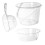 1Set Portable Large Transparent Plastic Bucket with Handle for Multipurpose Use 6
