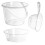 1Set Portable Large Transparent Plastic Bucket with Handle for Multipurpose Use 1