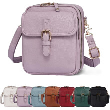 Sac bandoulière vintage en cuir pour femme – Grande capacité, avec protection RFID antivol, plusieurs emplacements pour cartes, bandoulière