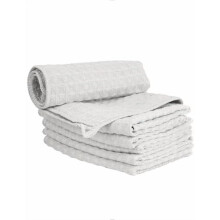 Lot de 6 chiffons de nettoyage Barista Micro Cloth, en microfibre gaufrée, pour machines à café et cuisine, gris clair (30 x 30 cm).