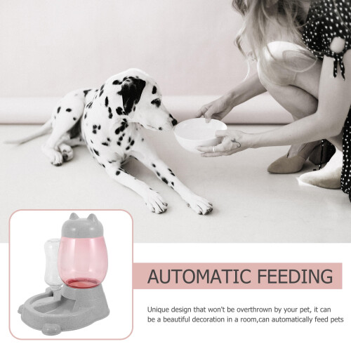 2 pcs Cat Automatic Water Dispenser Cat and Small Medium Dog Bowl Feeder 1