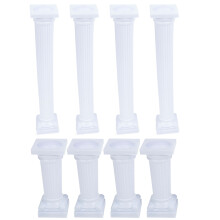Roman Column Cake Pillars White Plastic 8 pcs